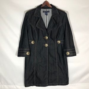 Women’s Baccini Denim Jacket Large Buttons L
